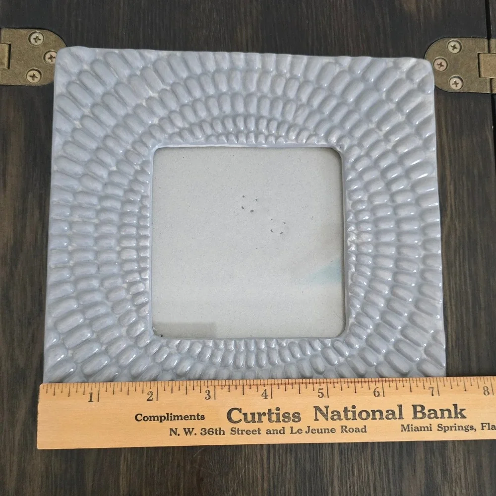 Cynthia Rowley‎ Textured Picture Frame Gray Photo Display Home Decor 7X7